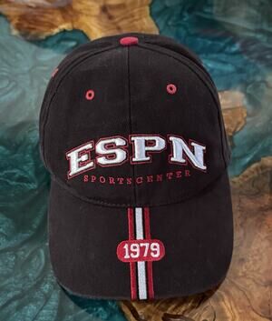 ESPN Sports Center 1979 Cap Hat Adult Adjustable Black 100% Cotton